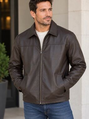 U.S Assn. Men’s Faux Leather Jacket Size XL